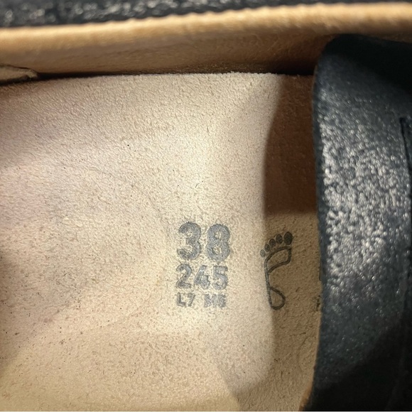 Birkenstock Arran sneakers shimmery black comfort shoes women’s size 38 / 7 - Picture 8 of 11